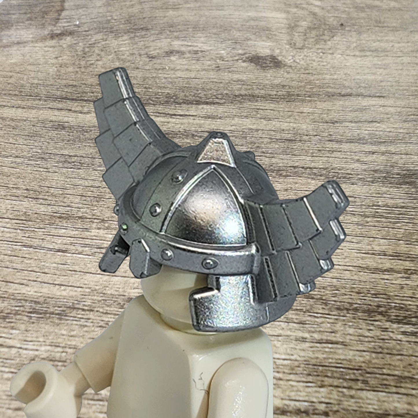 Helmet with Wings Castle Troll Lego Minifigure 60747 Metallic Silver