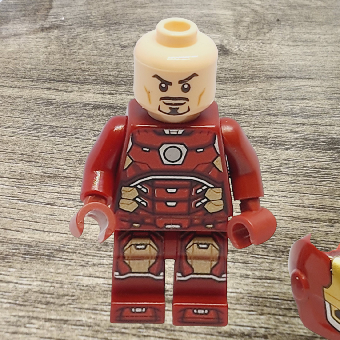 Lego Iron Man Silver Hexagon On Chest Minifigure sh612